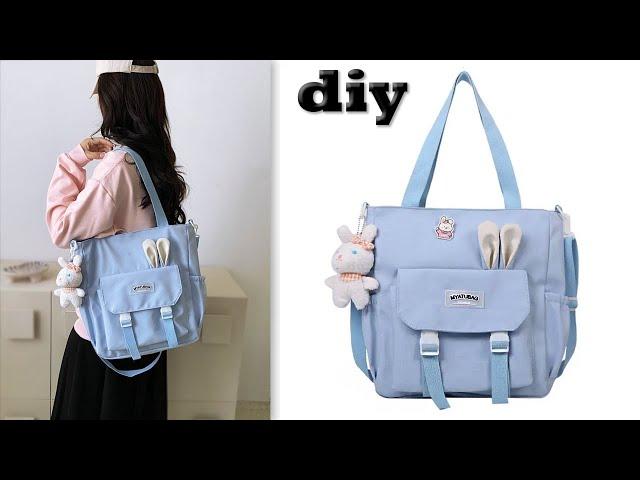 Sweet Hare Tote Bag DIY From Cloth Sewing at home Korean Design Idea