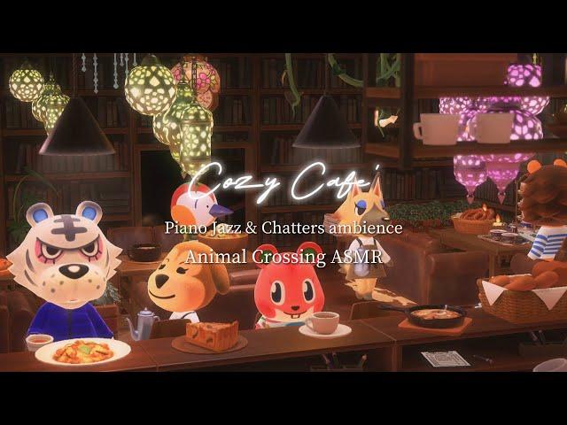 Animal Crossing ambience - Cozy Antique café  Chatters + Lo-fi Smooth Jazz Piano Music Play list 