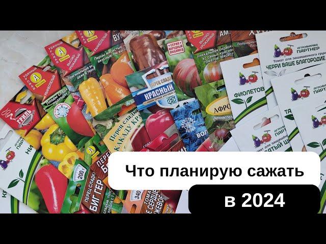 Обзор семян для сезона на 2024 год.