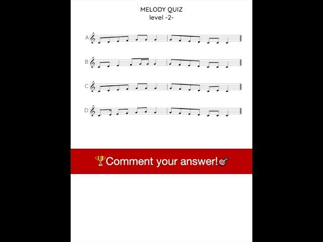 MELODY QUIZ #2: Can You Guess This Melody?  #Shorts #musicquiz #melody