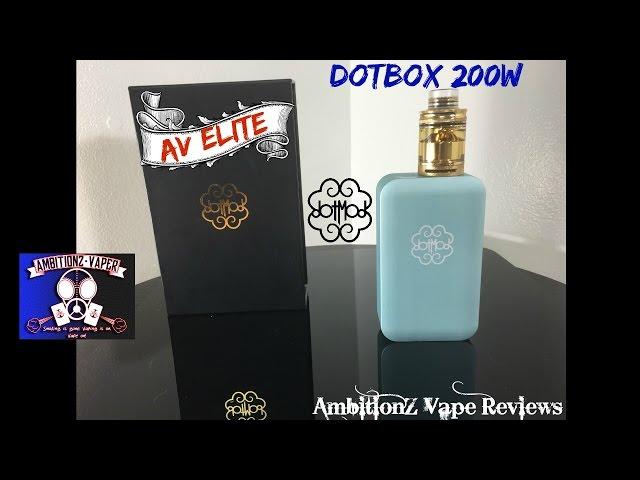 DotMod Dotbox 200w Dual 18650 TC Box Mod Review {AmbitionZ VapeR Elite}