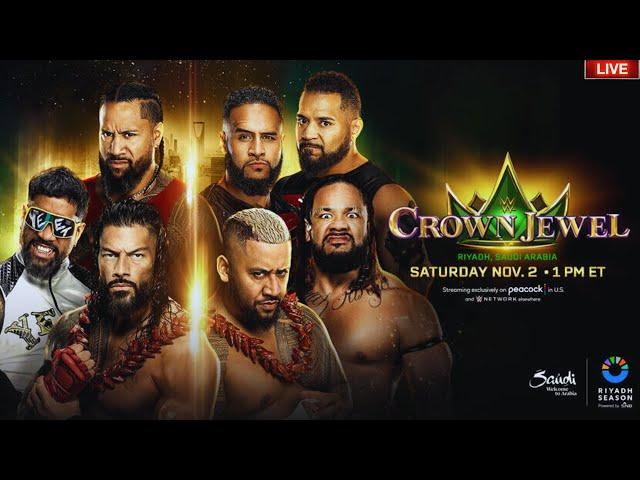 WWE CROWN JEWEL 2024 FULL SHOW LIVE WATCH ALONG - ROMAN & JEY & JIMMY VS SOLO & TAMA TONGA & JACOB