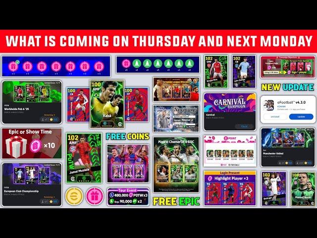 Free Epic Neymar Jr & Free Coins Campaign  | What Is Coming On Tomorrow & Monday In eFootball 2025