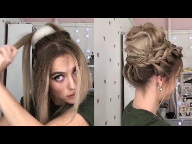 5 ИДЕЙ ПРИЧЕСОК НА ВЫПУСКНОЙ САМОЙ СЕБЕ  PROM HAIRSTYLES TUTORIAL COMPILATION