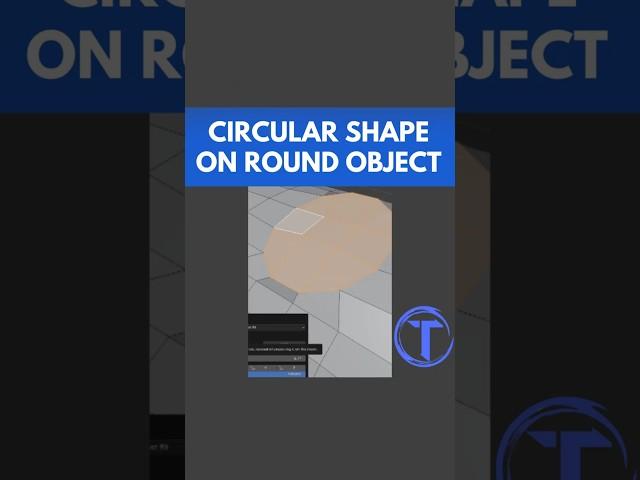 How to make circular shape on round object in blender #blender3d #blendertips #blendertutorial