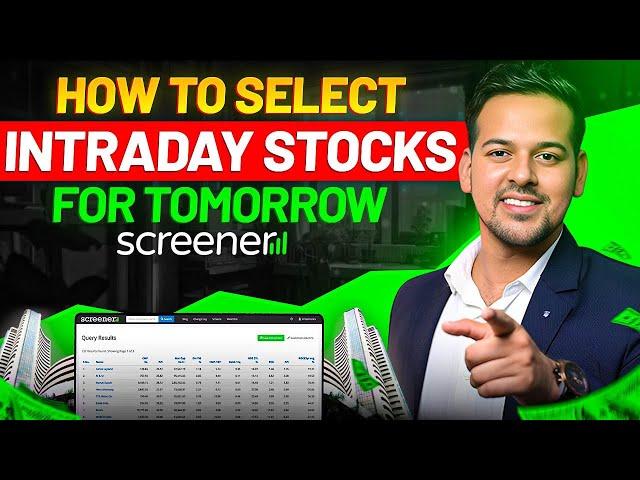 How to select best intraday stocks for tomorrow || premium chartink scanner free || investor kazi