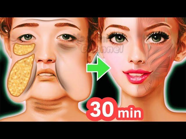 25mins Face Lift Exercise For Jowls, Laugh Lines, Sagging Face, Anti-Aging