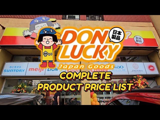 Complete Price List: Don Lucky Japan Goods in Makati Avenue