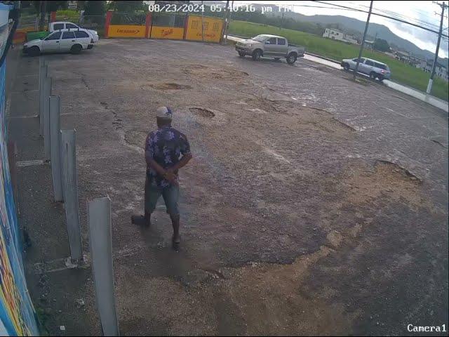 Cctv Footage Of A Shooting Incident In D'Abadie #trinidad #truecrimecommunity #caughtoncamara #ctv