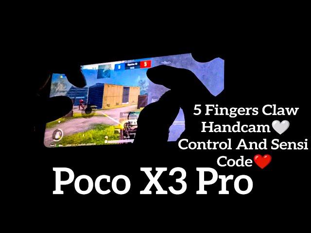 Poco X3 pro 5 fingers Claw Handcam Control and Sensitivity CodeIncreasing Headshot Accuracy ️