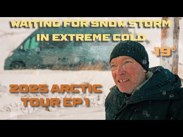 Extreme Cold Start to Surviving 3rd Winter of Arctic Van Life, Waiting for Snow Storm Cozy Camping