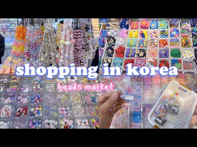 shopping in korea vlog  beads accessories haul  Seoul beads market 