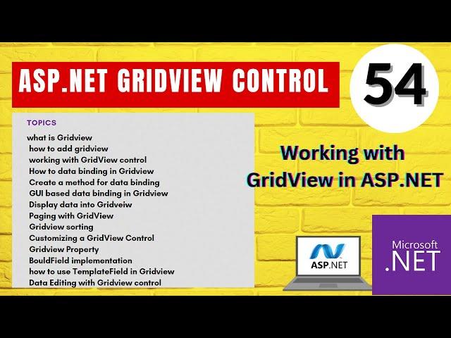 54 ASP.NET Course | Understanding ASP.NET GridView Control Using a Database