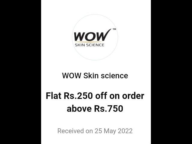 WOW Skin Science Discount Coupons  Giveaway