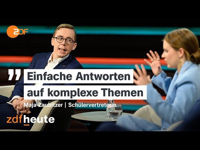 Schülervertreterin: Das macht die AfD bei Jugend so erfolgreich | Markus Lanz vom 10. Oktober 2024