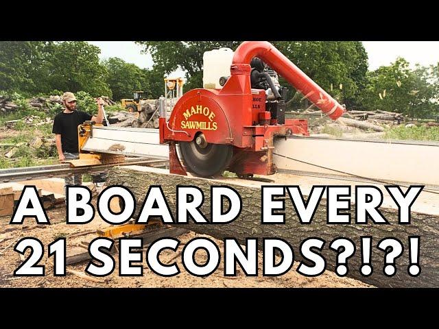 Super Fast Mahoe Minimax Sawmill - Full Log In Real Time