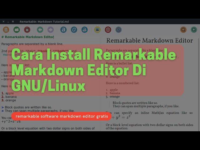 Cara Install Remarkable Software Markdown Editor Di Linux