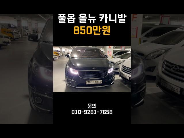 풀옵션 850만원 올 뉴 카니발