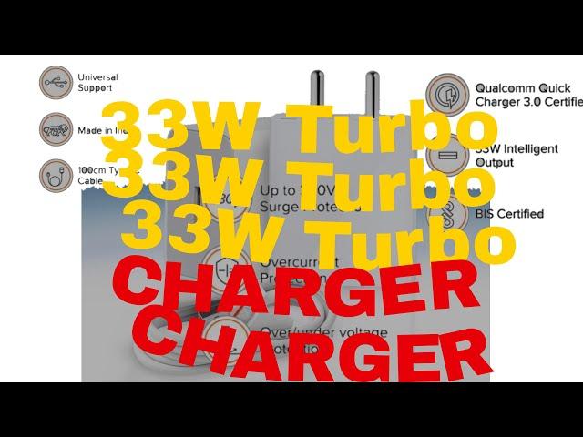 33W Turbo changer with redmi note 10 || fast charger