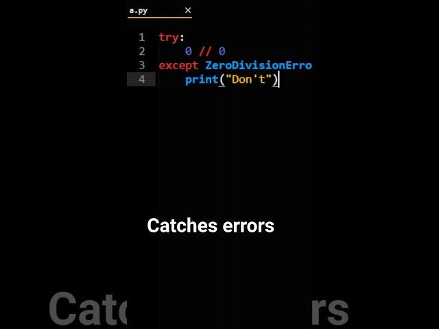 Python except vs raise