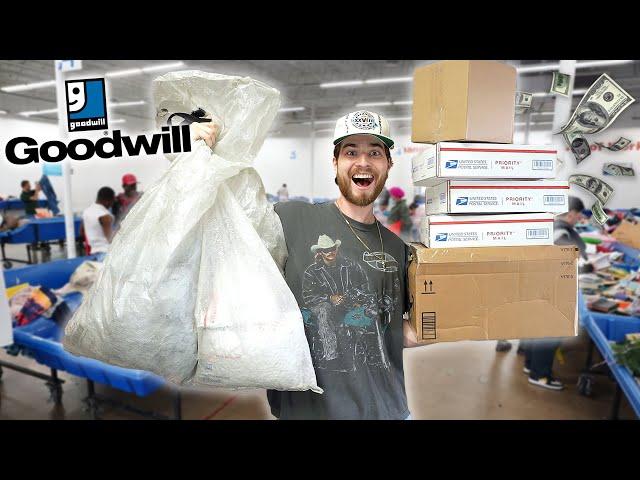 I Spent 3 Hours In The Goodwill Outlet! This Is My Profit... Thrift Challenge!