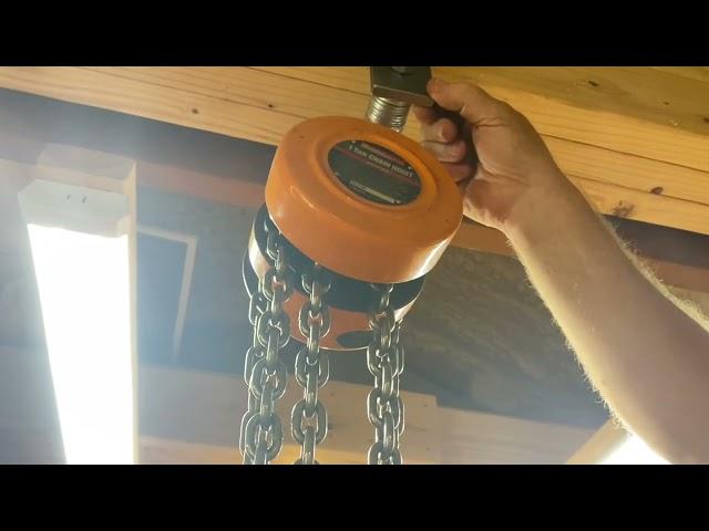 Harbor Freight 1 Ton Chain Hoist Review & DIY Poormans Trolley