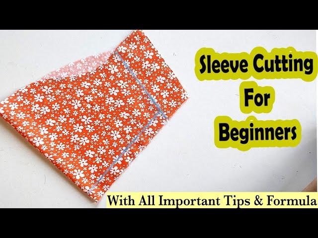 Sleeve Cutting For Beginners | Important Tips with Formula | English Subtitles | Stitch By Stitch