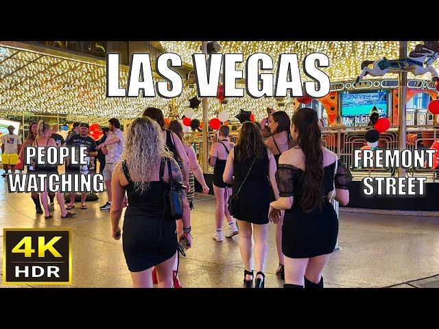 Fremont Street Las Vegas Late Night People Watching | June 2024