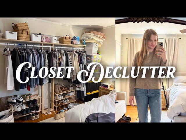 HUGE closet clean out (decluttering, organizing & cleaning) + sneak peek of the  next room makeover