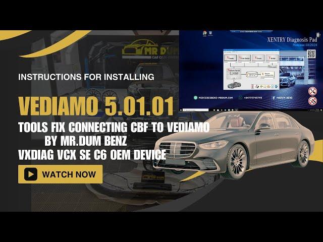 Tools Fix CBF connection on Vediamo by Mr.Dum Benz | VXDIAG VCX SE C6 OEM Device