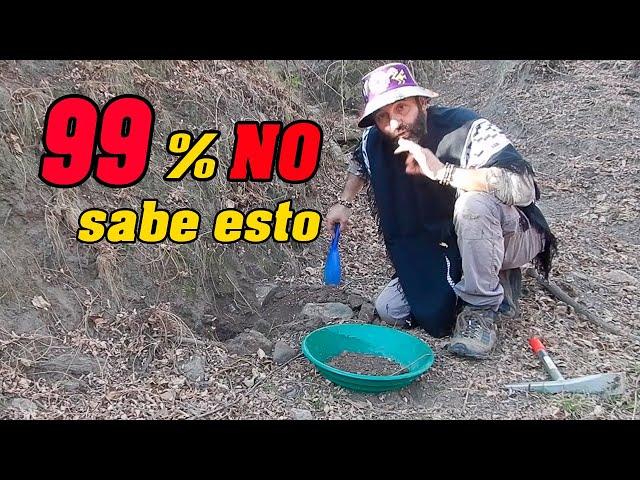 Como Buscar y Encontrar ORO en Ríos, grietas y quebradas.#1  panning gold