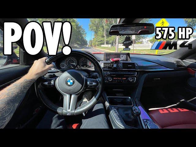 575HP BMW M4 POV Drive 6 Speed (Loud Exhaust)