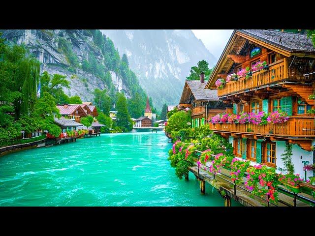 Interlaken Switzerland Walking in the Rain ️