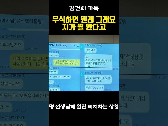 김건희 카톡  무식하면 원래 그래요. 지가 뭘 안다고#쇼츠 #더불어민주당