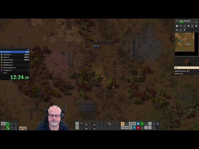 Factorio Space Age Speedrun Default Settings first try,  part 1