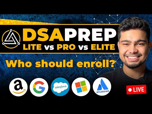 DSA Pre LITE vs PRO vs ELITE | Which one to buy? | BCA / MCA / BTech / No Degree