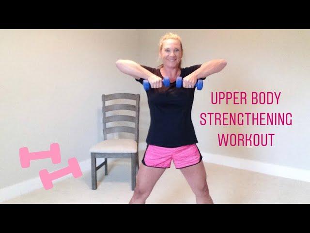 25 min. UPPER BODY/AB STRENGTHENING WORKOUT, Easy to follow for seniors and beginners