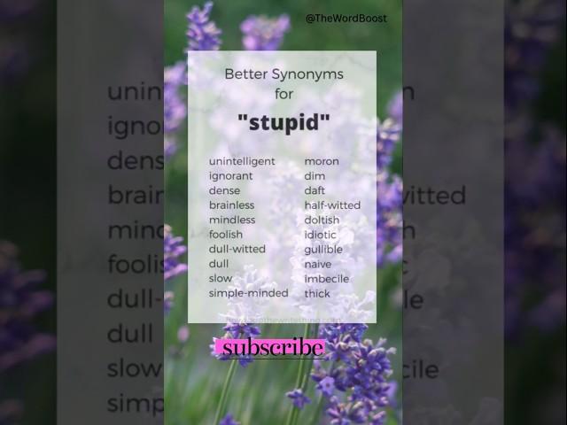 Synonyms of Stupid | Speak like a pro ! #shorts#spokenenglish#views#english#trending#subscribe