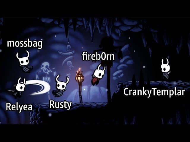 Hollow Knight - Speedrunner vs. 4 Hunters ft. @mossbag69 @Rusty._ @RelyeaGaming @CrankyTemplar