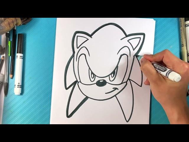 EASY How to Draw SONIC