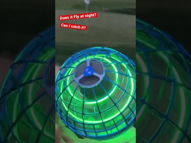 Boomerang Ball 🪃 vs the Night  | Flying Spinner test #shorts #spinner #drones #boomerang