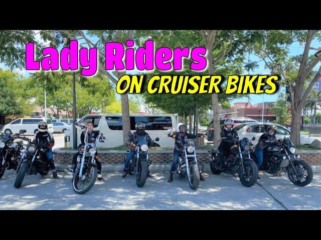 Lady Riders on cruiser bikes I Honda Rebel I Kawasaki Vulcan S I Harley-Davidson