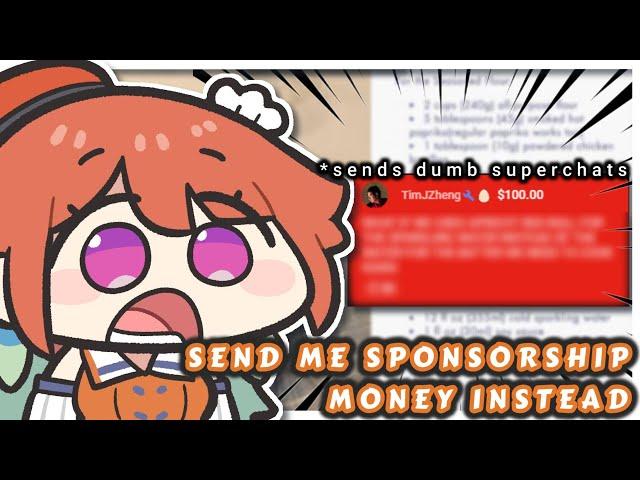 The man who sponsored Kiara sent dumb superchats. Kiara: DON'T SEND ME SUPERCHATS [Hololive EN]