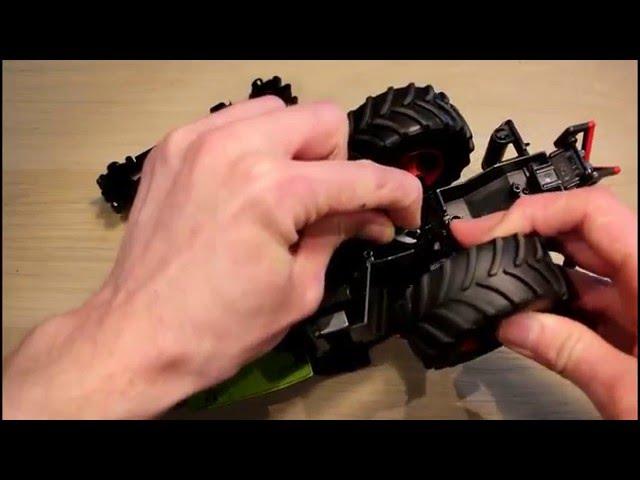 RC Claas Xerion Build Part 2 - Tractor Body Mods and Rear Wheel Setup