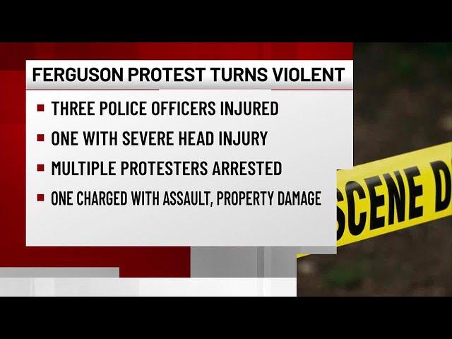 Officer critically injured, multiple arrests at protest outside Ferguson Police Department; 5 cha...