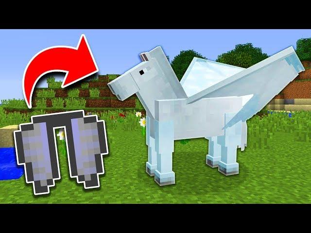 How to Get HORSE WINGS in Minecraft TUTORIAL! (Pocket Edition, Xbox, PC)