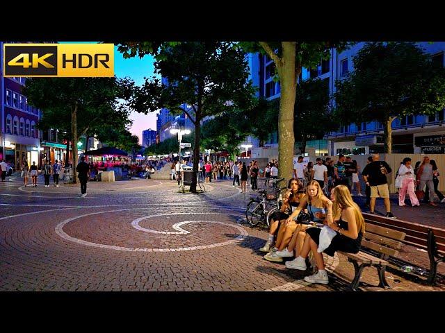 Frankfurt After Sunset - German Summer 2023 Germany Walking Tour [4K HDR]