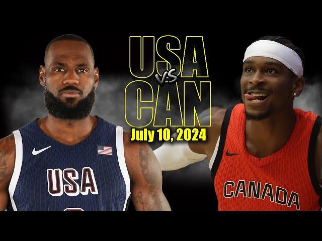 Team USA vs Canada Full Game Highlights - 2024 Olympics | July 10, 2024