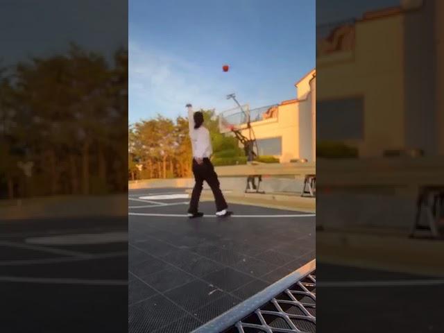 Duke Dennis returns back to the AMP house & plays basketball on the AMP court