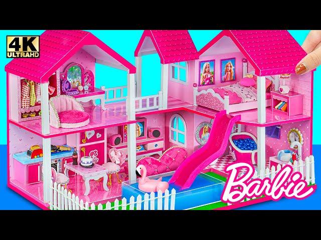 How to Build AMAZING Pink Barbie Dream House with Water Slide From Cardboard️ DIY Miniature House